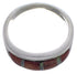 Silver Southwest Red Oyster Shell Opal Ring Size 7-3/4 EX50748